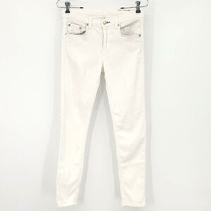 Rag & Bone Jeans 27 Womens White The Capri MidRise Skinny Denim